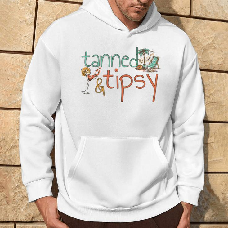 Tanned And Tipsy Summer Cocktail Beach Vintage Hoodie Lifestyle