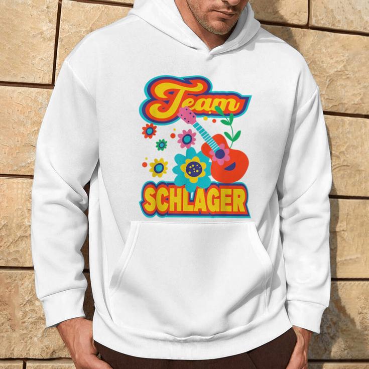 Team Schlager Partner Schlageroutfit Schlagerfan Costume Fan Gray Kapuzenpullover Lebensstil