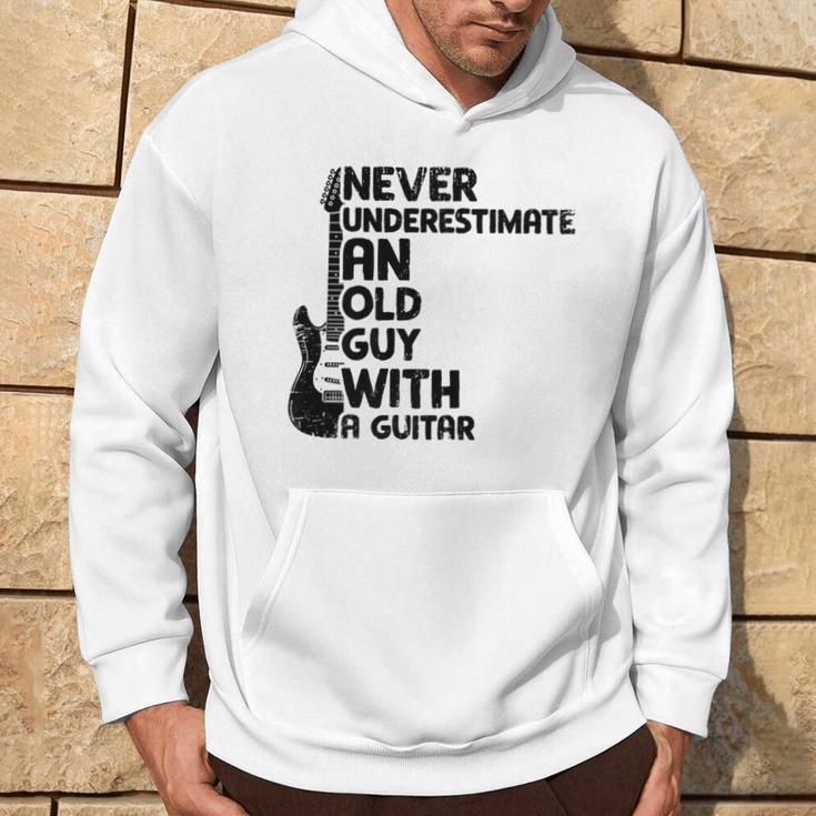 Never Underestimate An Old Man With A Guitar Guitar Hoodie Lifestyle