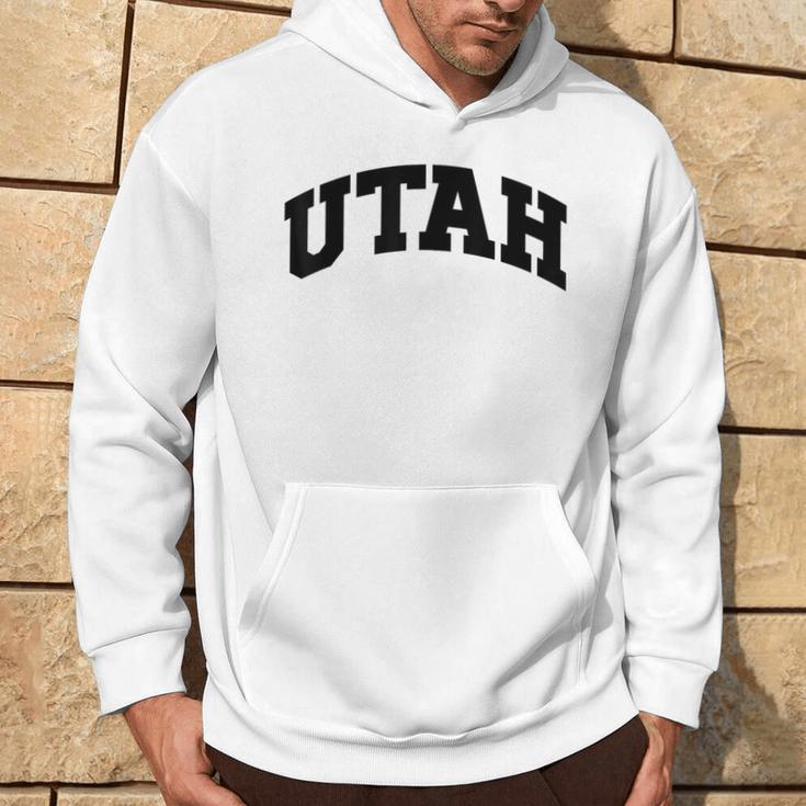 Utah College University Text Style Hoodie Lifestyle