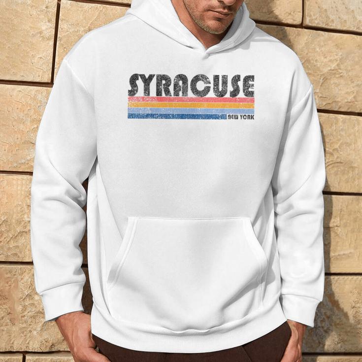 Vintage 1980S Style Syracuse New York Hoodie Lifestyle