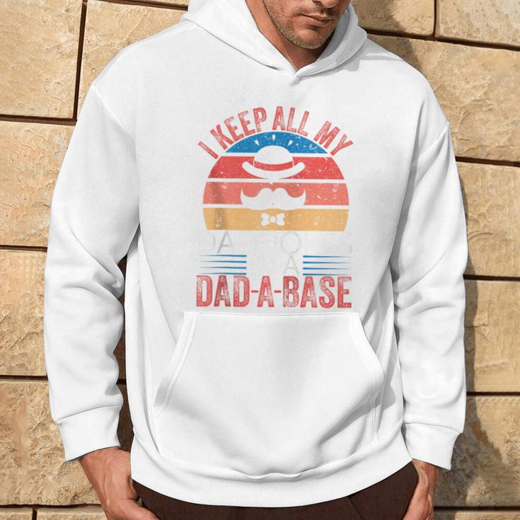 Vintage Dad Ich Halte Alle Meine Papa-Witze In Einem Dad-A-Base Lustig Kapuzenjacke Kapuzenpullover Lebensstil