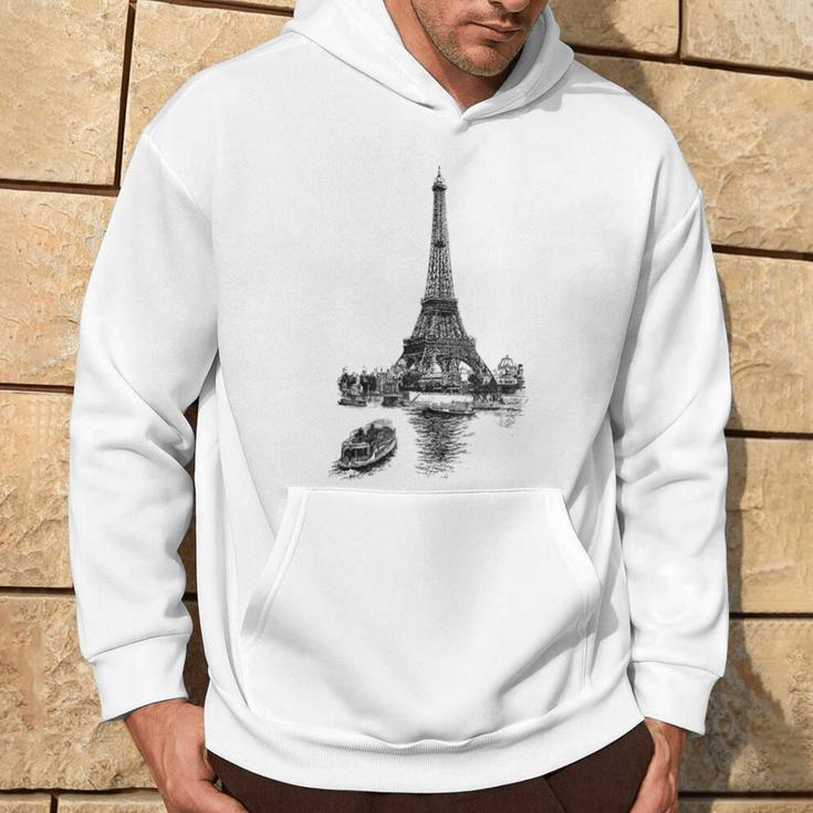 Vintage Paris Eiffel Tower Hoodie Lebensstil