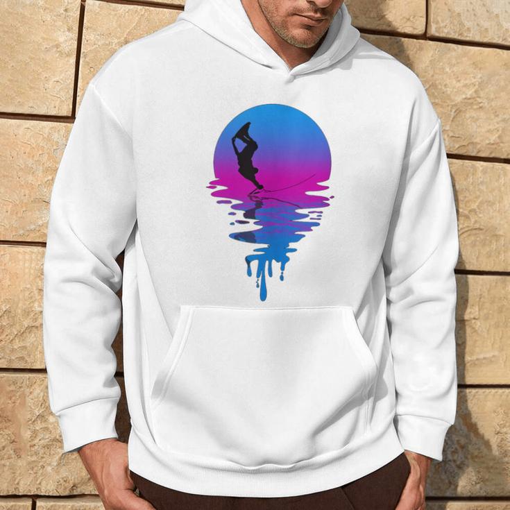 Vintage Retro Sunset Wakeboard Hoodie Lifestyle