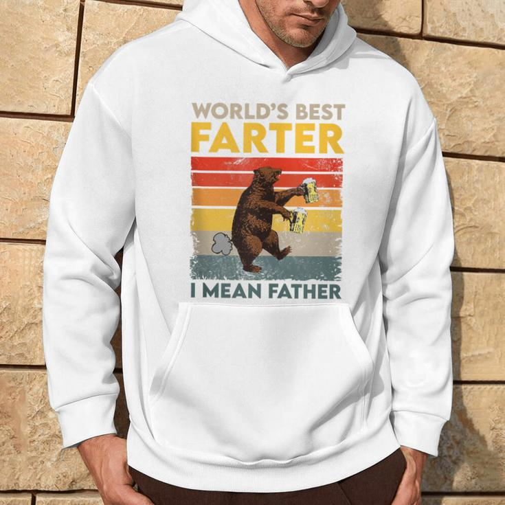 World's Best Farter I Mean Father Father's Day Bear Drinking Hoodie Lifestyle