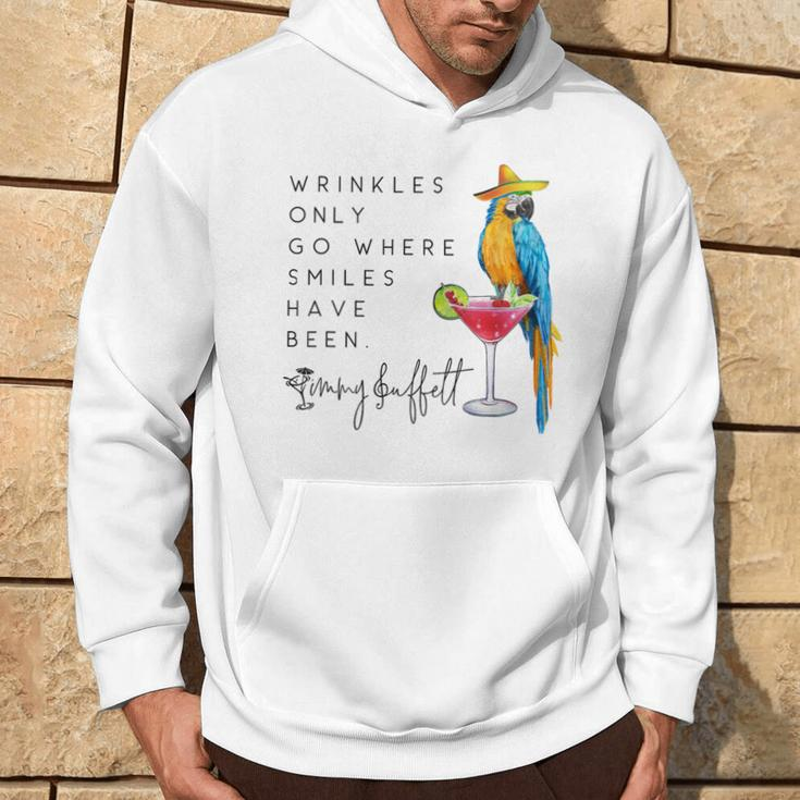 Wrinkles Only Go Where Smiles Have Been Cute Parrot Mexican Hoodie Lifestyle