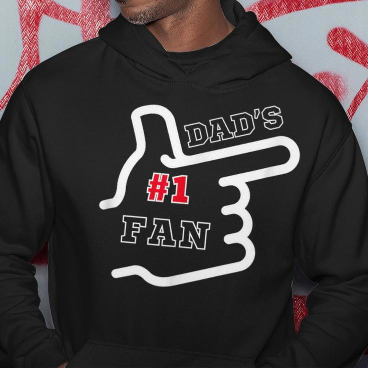 1 Dad Number One Fan Father's Day Father's Birthday Hoodie Funny Gifts