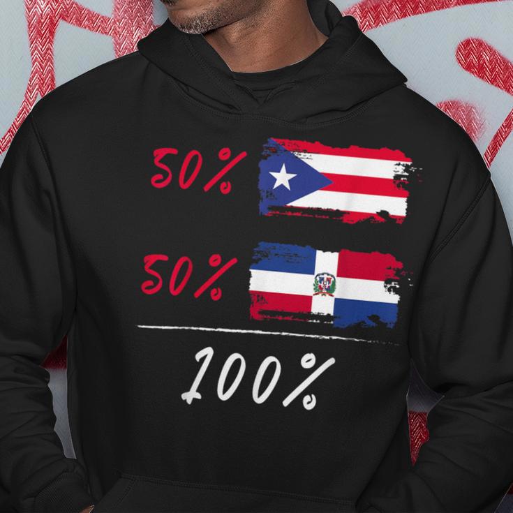 100 Per Cent For A Puerto Rico & Dominican Flag Hoodie Unique Gifts