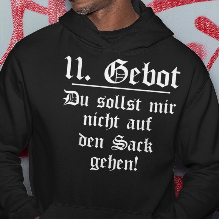 11 Gebot Du Sollst Mir Nicht Auf Den Sack Gehen Hoodie Lustige Geschenke