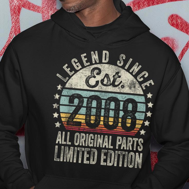 16 Years Old Bday Legend Since 2008 Vintage 16Th Birthday Hoodie Unique Gifts