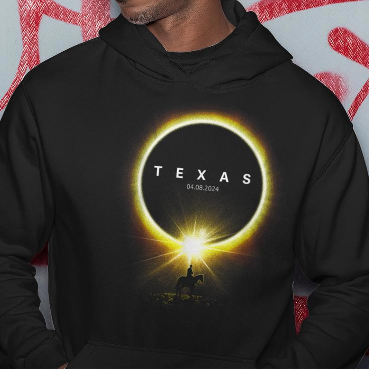 2024 Solar Eclipse Seen From The State Of Texas For Cowboys Hoodie Unique Gifts