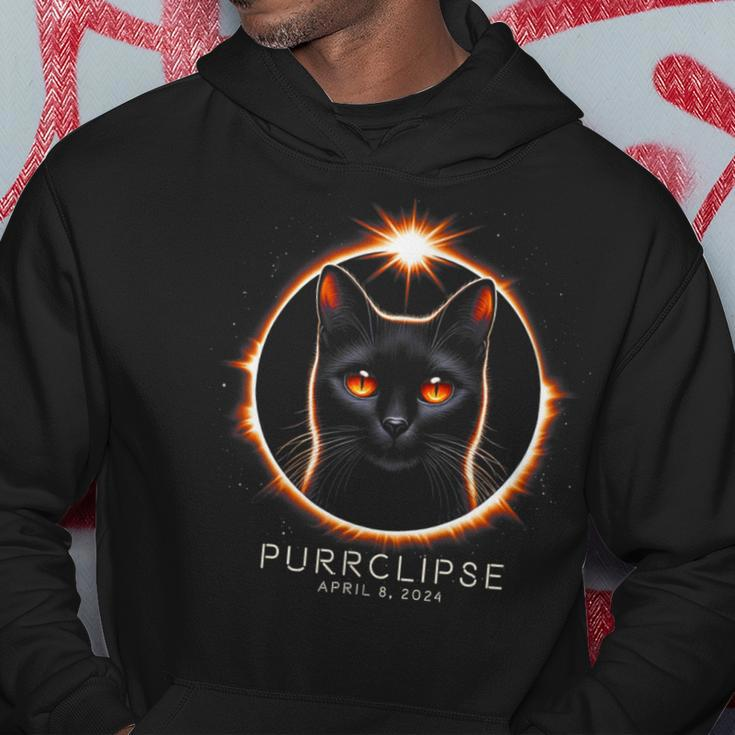 2024 Total Solar Eclipse Purrclipse Cat With April Date Hoodie Unique Gifts