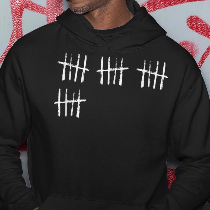 20Th Birthday Tally Marks Vintage Anniversary 20 Years Old Hoodie Unique Gifts