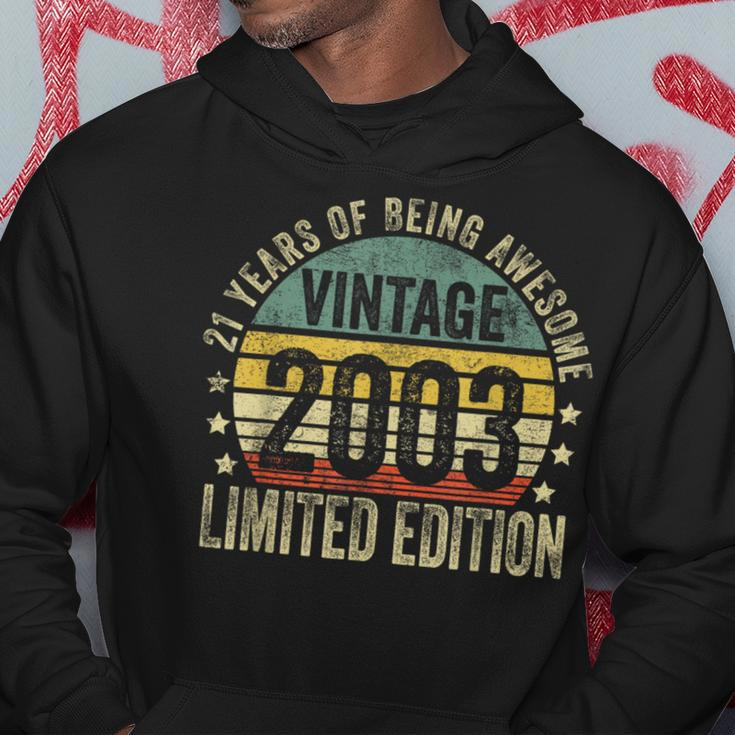 21 Year Old Vintage 2003 Limited Edition 21St Birthday Hoodie Personalized Gifts
