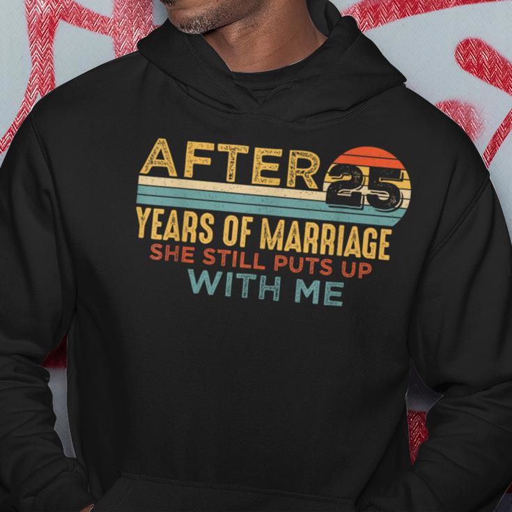 25Th Wedding Anniversary Husband 25 Years Marriage Hoodie Unique Gifts