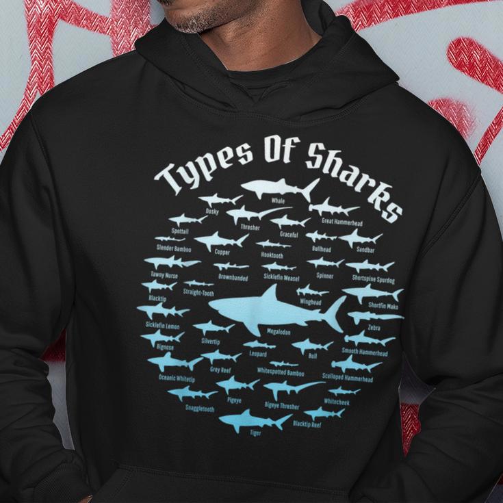 38 Types Of Shark Academic Educational Ocean Hoodie Unique Gifts