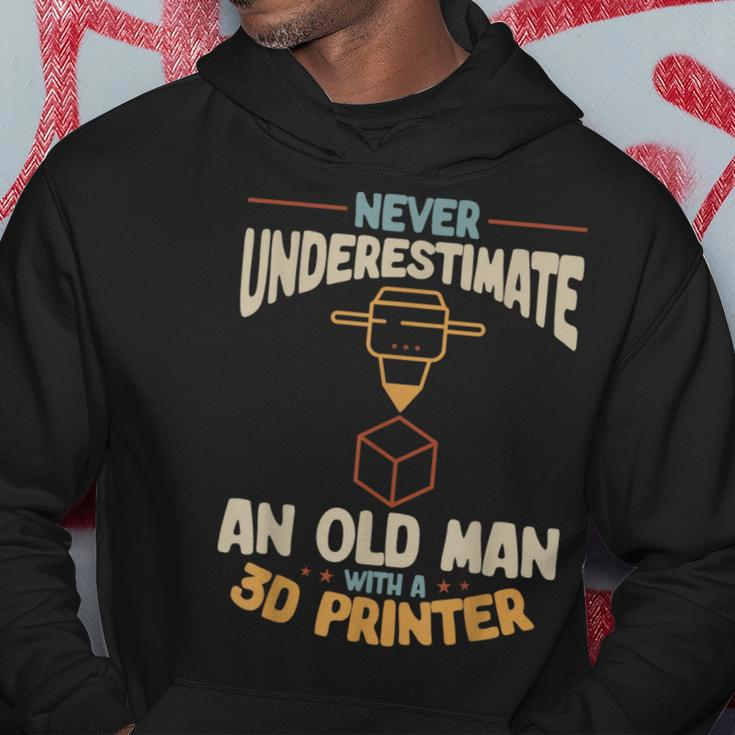 3D Printing Never Underestimate An Old Man With A 3D Printer Hoodie Unique Gifts