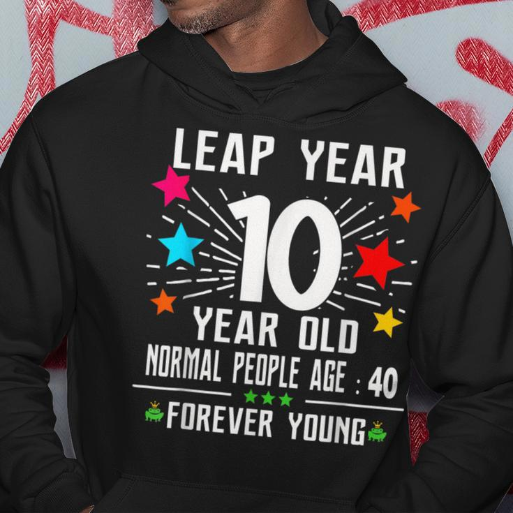 40 Years Old Birthday Leap Year 10 Year Old 40Th Bday Hoodie Funny Gifts
