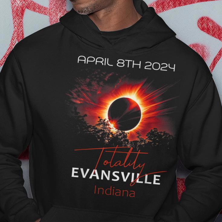 40824 Total Solar Eclipse 2024 Evansville Indiana Hoodie Unique Gifts