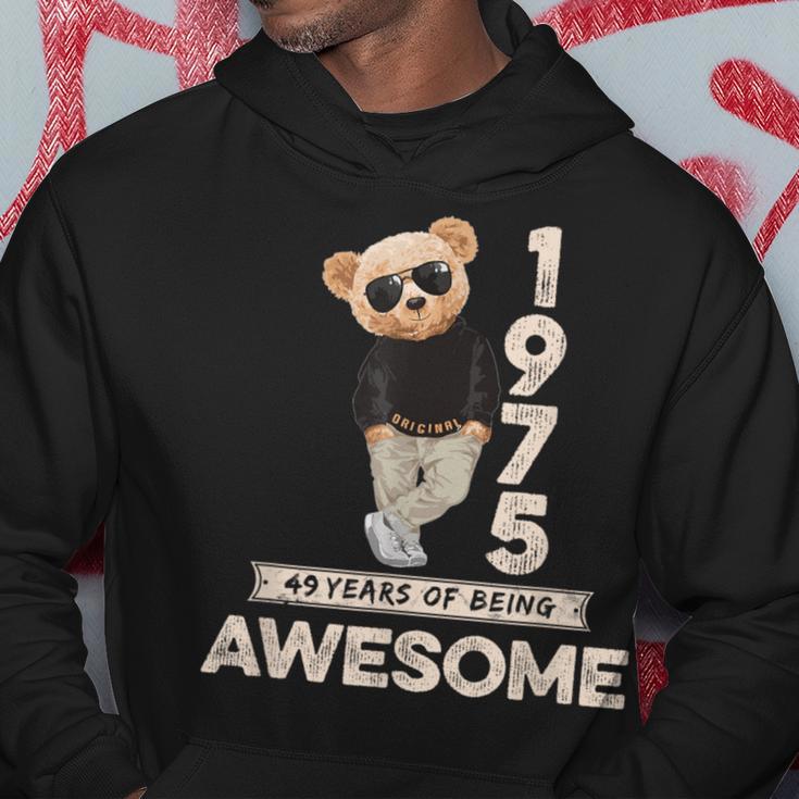 49 Geburtstag Herren Damen 1975 Original Awesome Teddybär Kapuzenpullover Lustige Geschenke