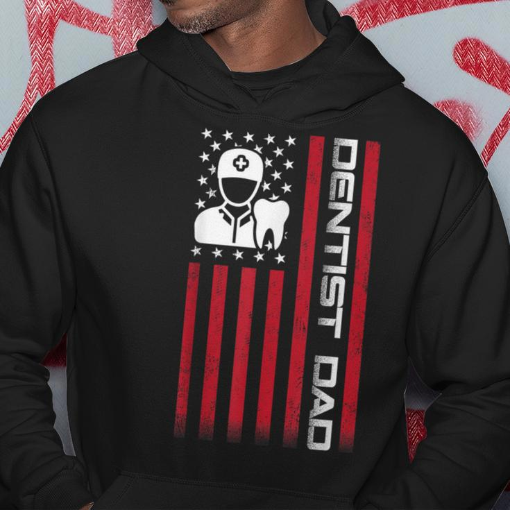 4Th Of July Us Flag Dentist Dad For Father's Day Hoodie Unique Gifts