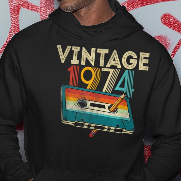 50 Year Old Vintage 1974 Cassette Tape 50Th Birthday Hoodie Unique Gifts