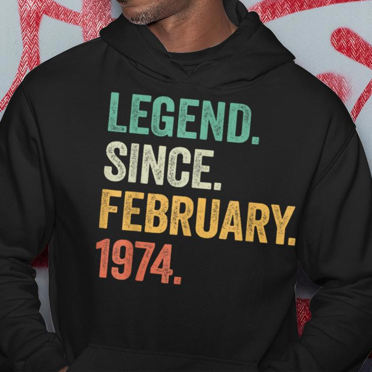 50 Years Old 50Th Birthday Legend Since February 1974 Hoodie Unique Gifts