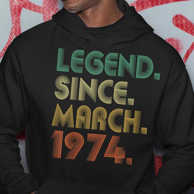50 Years Old 50Th Birthday Legend Since March 1974 Hoodie Funny Gifts