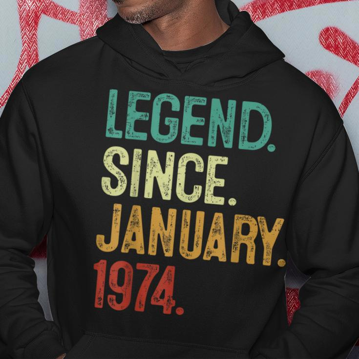 50 Years Old Legend Since January 1974 50Th Birthday Hoodie Unique Gifts