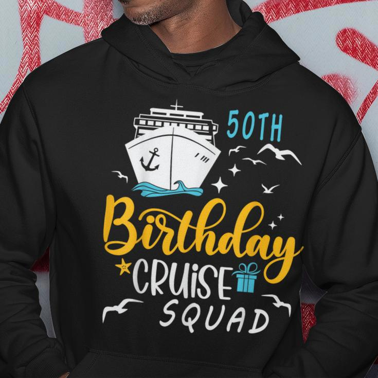 50Th Birthday Cruise Squad 2024 Matching Party Family Hoodie Funny Gifts