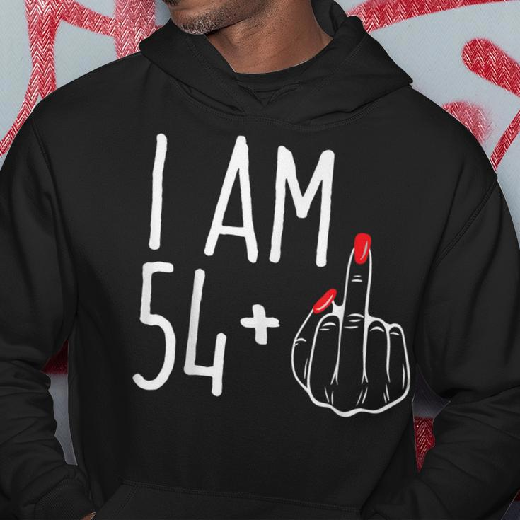 I Am 54 Plus 1 Middle Finger 55Th Women's Birthday Hoodie Unique Gifts