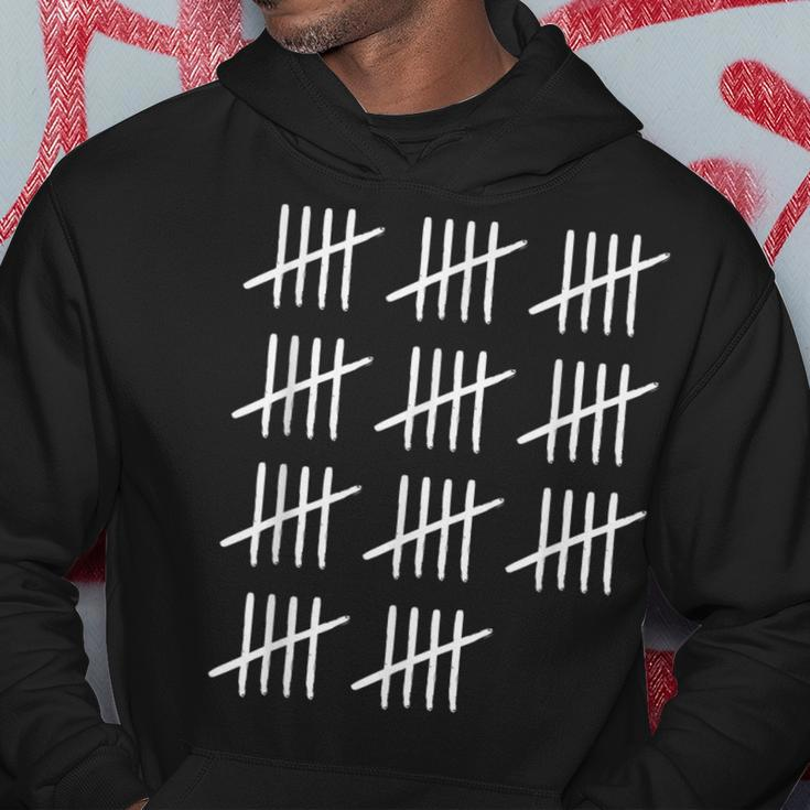 55 Years Old Tally Marks 55Th Birthday Hoodie Unique Gifts