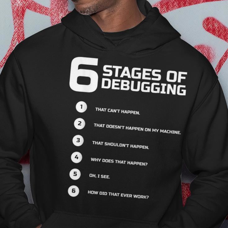 6 Stages Of Debugging Bug Coding Computer Programmer Hoodie Lustige Geschenke