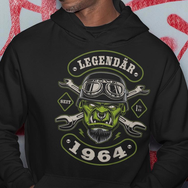 60 Geburtstag Mann Biker Geschenk Motorrad Legendär 1964 Hoodie Lustige Geschenke