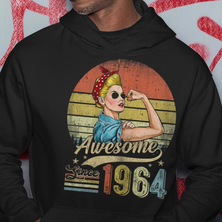 60 Year Old Awesome Since 1964 60Th Birthday Women Hoodie Funny Gifts
