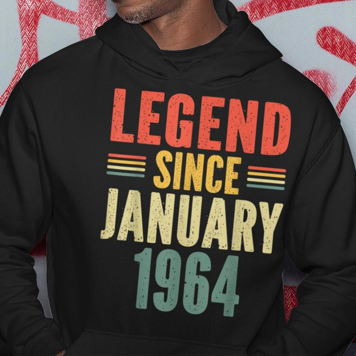 60Th Birthday Legend Since January 1964 60 Years Old Vintage Hoodie Unique Gifts