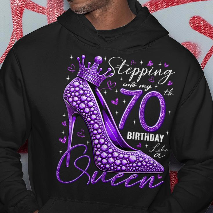 70 Year Old High Heels Stepping Into My 70Th Birthday Hoodie Funny Gifts
