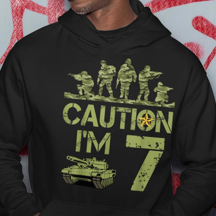7Th Army Birthday Military I'm 7 Year Old Camo Birthday Hoodie Funny Gifts