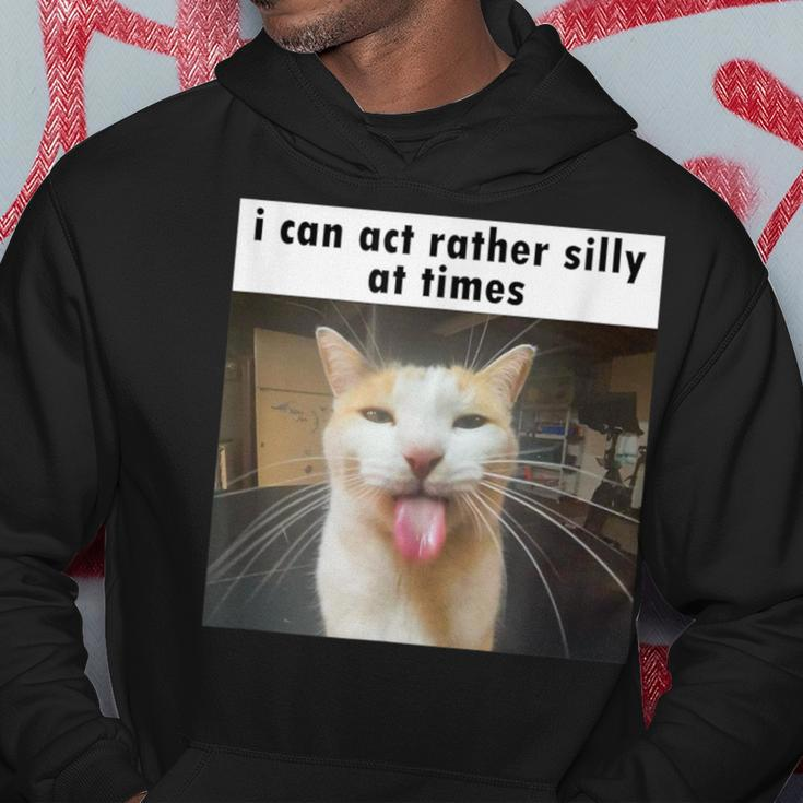 I Can Act Rather Silly At Times Silly Cat Meme Hoodie Unique Gifts