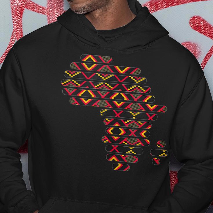 Africa Map Kente Pattern Dark Ghana Style West African Print Hoodie ...
