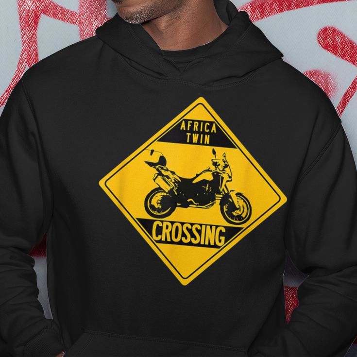 Africa Twin Crossing Hoodie für Motorradfans, Schwarzes Design Lustige Geschenke