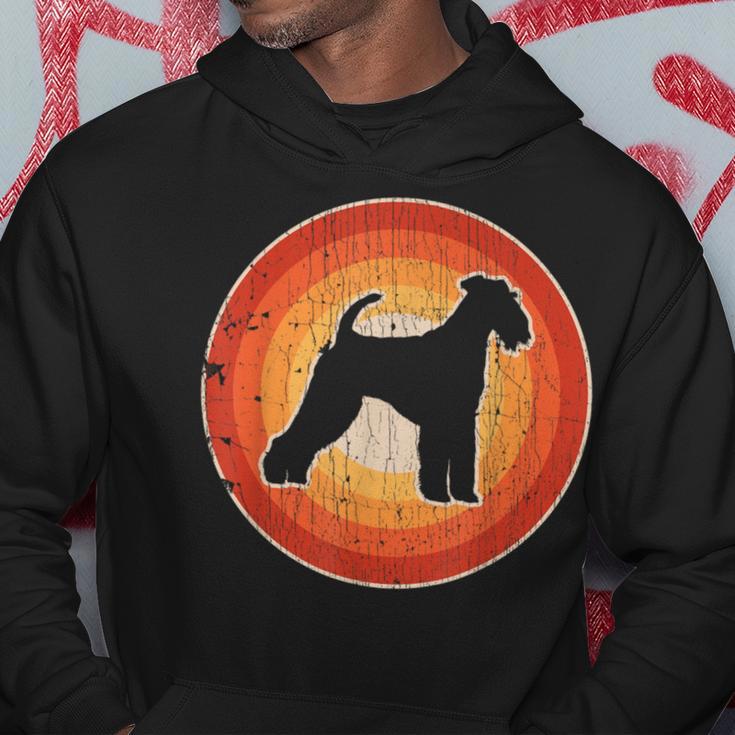 Airedale Terrier Retrointage 60S 70S Sunset Dog Lovers Kapuzenpullover Lustige Geschenke