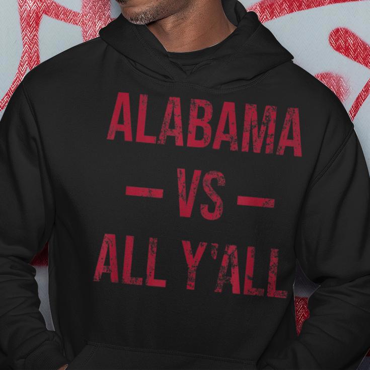 Alabama Vs All Y'all Vintage Weathered Southerner Hoodie Unique Gifts