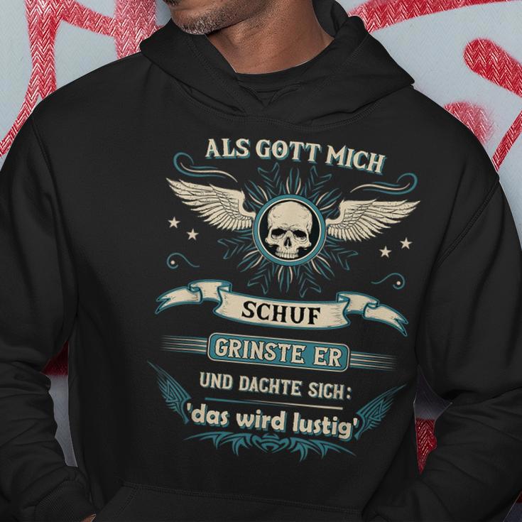 Als Gott Mich Schuf Grinste Er Und Denkdas Wird A Kapuzenpullover Lustige Geschenke