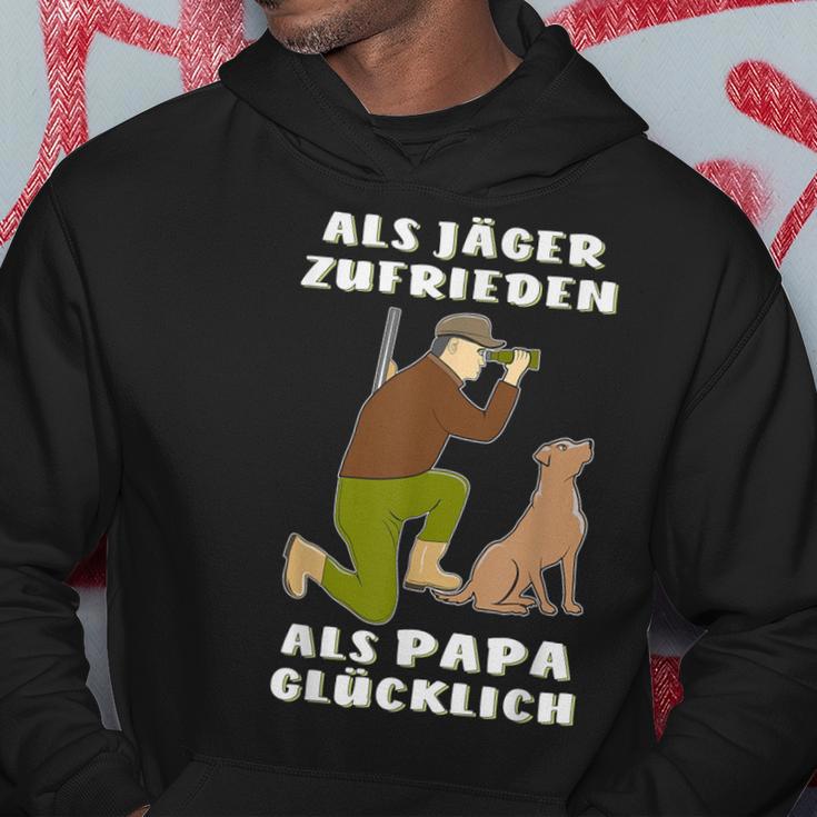 Als Jäger Satisfaction Als Papa Glücklich Hunting Hunter Kapuzenpullover Lustige Geschenke