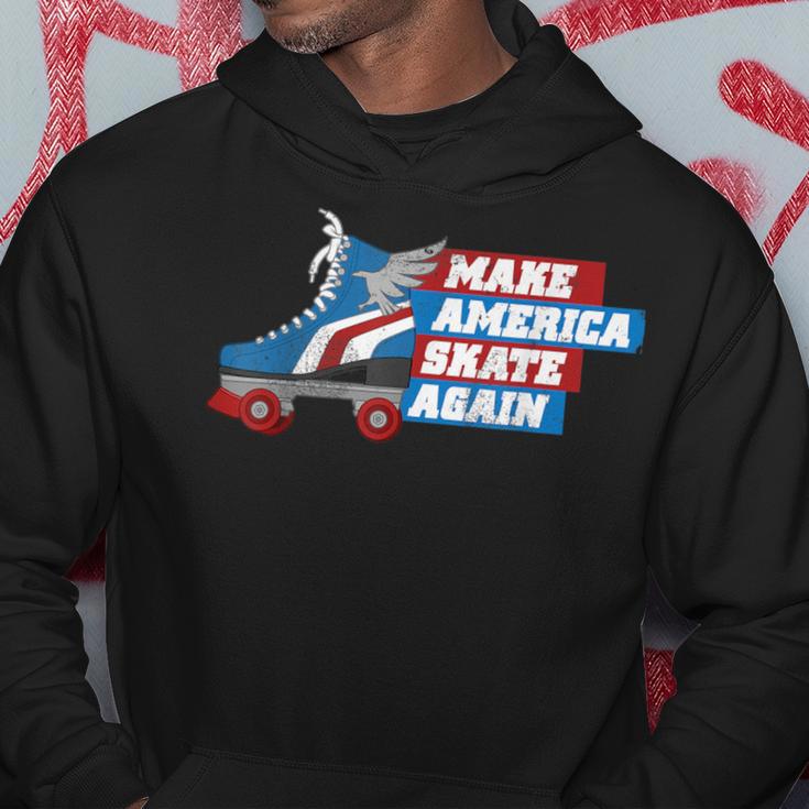 Make America Skate Again Red White & Blue Distressed Hoodie Unique Gifts