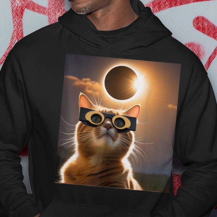 America Totality 04 08 24 Solar Eclipse 2024 Cat Selfie Hoodie Personalized Gifts