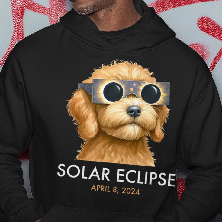America Totality Solar Eclipse 2024 Cute Doodle Dog Dad Mom Hoodie Funny Gifts