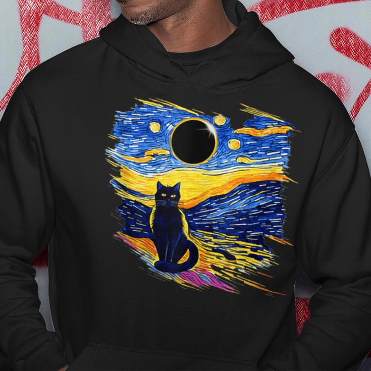 America Totality Solar Eclipse 2024 Starry Night Van Gogh Hoodie Personalized Gifts
