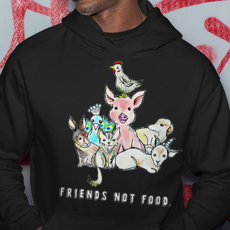 Animals Are Friends Not Food Pig Cow Sheep Vegan Vegetarian Hoodie Unique Gifts